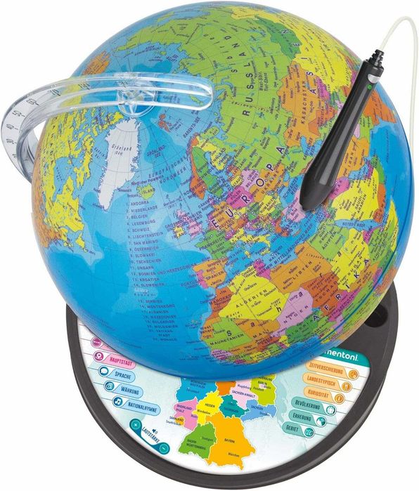 Interaktywny świecący globus j.niemiecki
