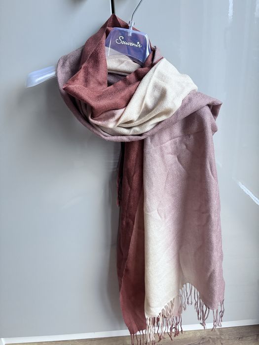 Szal chusta duża w brązowych kolorach