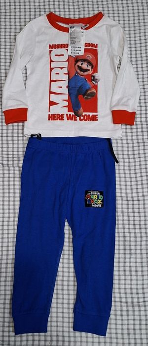Piżama chłopięca z długim rękawem Super Mario H&M 92