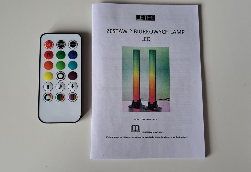 Lethe zestaw 2 biurkowych lampek LED