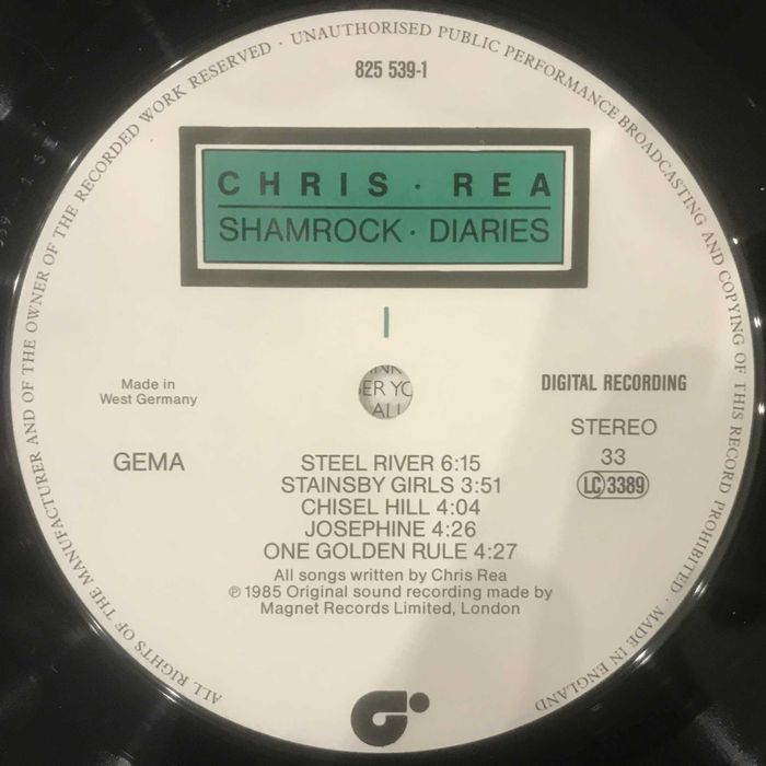 Chris Rea - Shamrock Diaries Lp
