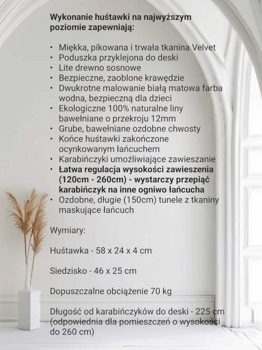 Nowa huśtawka drewniana