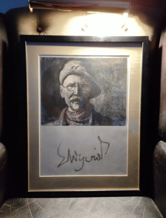 Portret Leon Wyczółkowski grafika,litografia