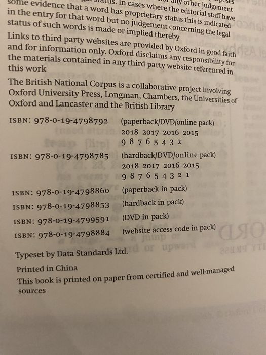 Dicionário - Oxford Advanced Learner’s Dictionary