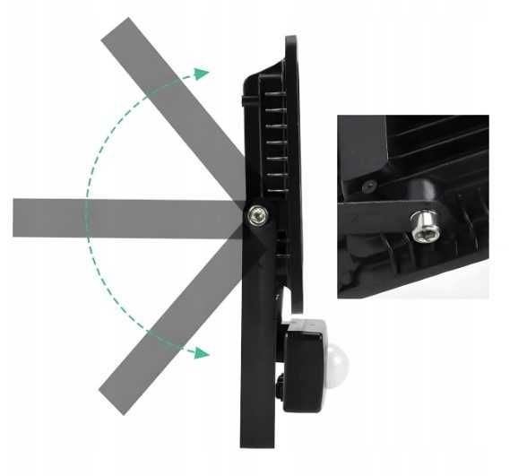 Lampa LED Halogenowa Naświetlacz 30W Duża Moc Czujnik Ruchu Reflektor