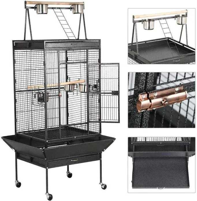 NOVO! ENVIO GRÁTIS! Gaiola para Papagaio Com Poleiro