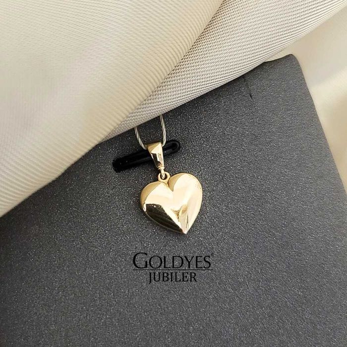 Złota zawieszka serce próby złota 585 14k