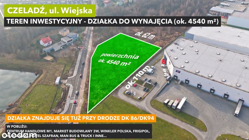 Teren Działka Plac Handlowy Usługi Punkt Sprzedaży Parking Komis Sklep