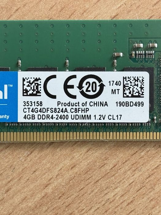 Пам'ять Crucial 4GB DDR4 2400MH (CT4G4DFS824A)