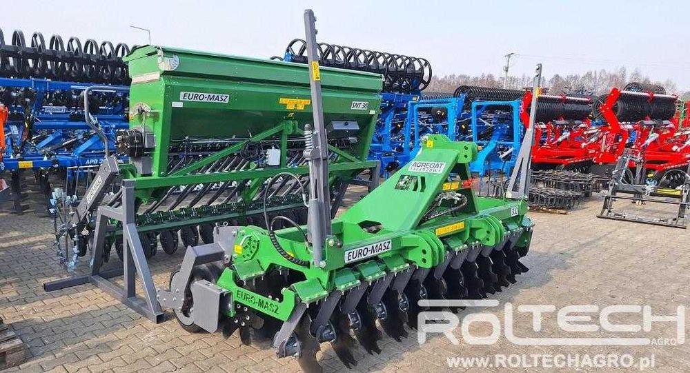 Siewnik Zbożowy Nadbudowany Zestaw EURO-MASZ SNT 3m 2,5m 2-Talerzowy