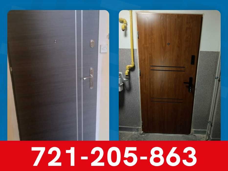 Wejściowe drzwi zewnętrzne z montażem do mieszkania AKUSTYCZNE bloki