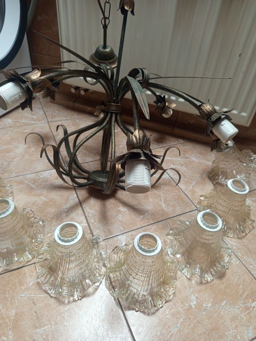 Żyrandol 8 ramienny, pająk