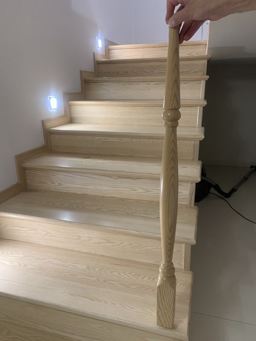 Balustrada tralki drewniane biały jesion!