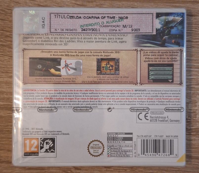 The Legend of Zelda: Ocarina of Time (selado) 3DS
