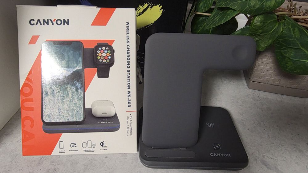 Бездротовий зарядний пристрій Canyon WS-303 3 в 1