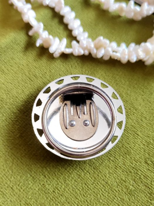 Wiktoriańska broszka klips,róża.