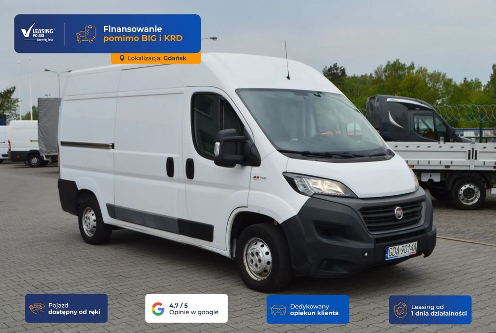 Fiat Ducato  GDAŃSK [14764] Furgon L2H2,wielofunkcyjna kierownica, 2,3 D. tempomat.