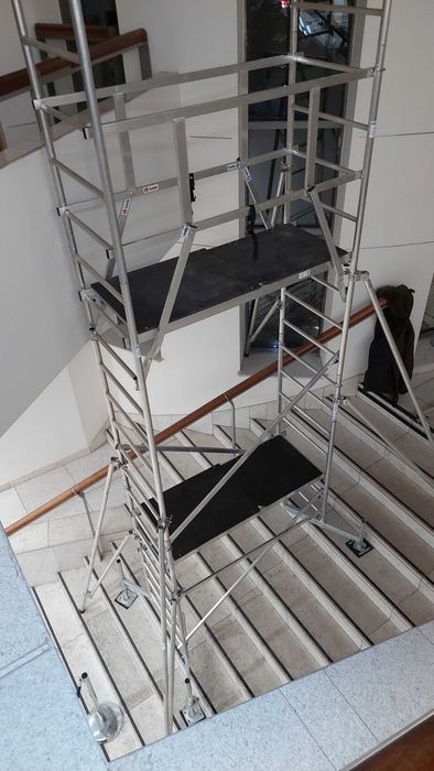 RUSZTOWANIE na schody 7m aluminiowe lekkie mobilne transport wypożyczę