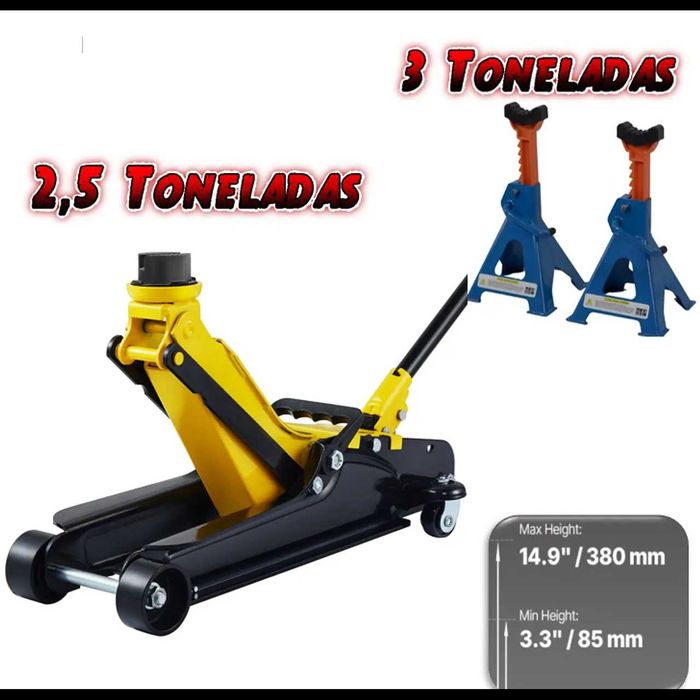 D16-KIT Macaco 2,5T 85mm a 380mm + Preguiças 3T 85mm a 380mm