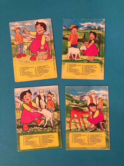 Lote de 4 Livros da Colecção Mini Contos Heidi Majora Anos 70