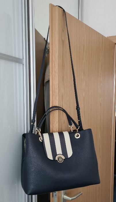 TOMMY HILFIGER torebka/kuferek z dwustronną, wymienną klapą, oryginał!