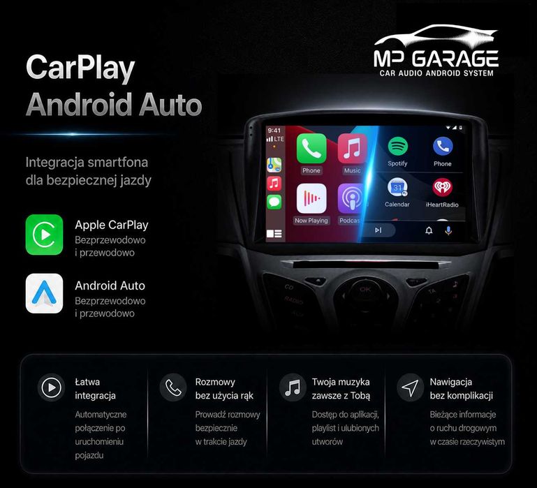 Ford Fiesta MK7 2008 - 2017 Radio Android_14 4G DSP CarPlay Qled Montaż Gwarancja