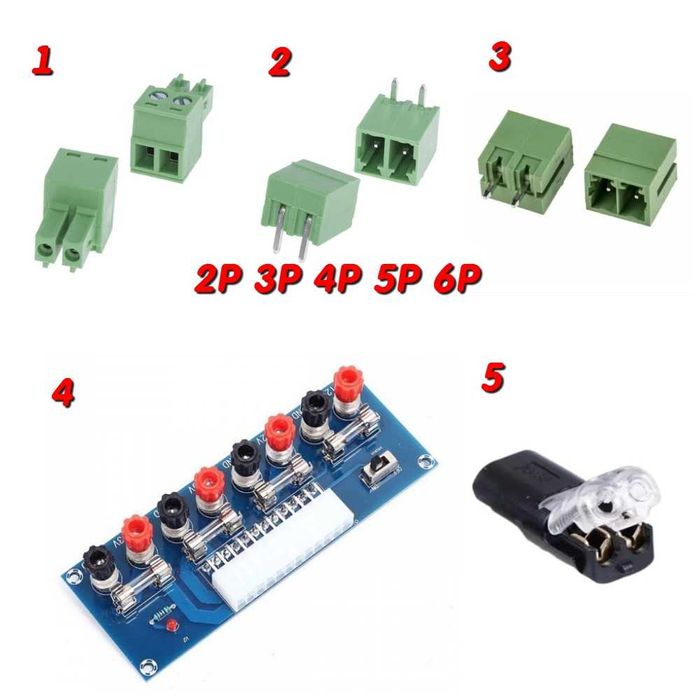 Разъемы  5.5x2.5 2,1  3.5x1.35  Type C  USB A  RCA  Банан  Разъeмы DEGSON  XH-M229  D2