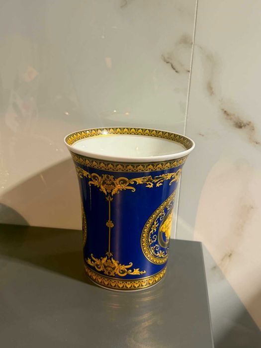 Wazon Rosenthal Versace Medusa, niebieska/Komis Krzysiek