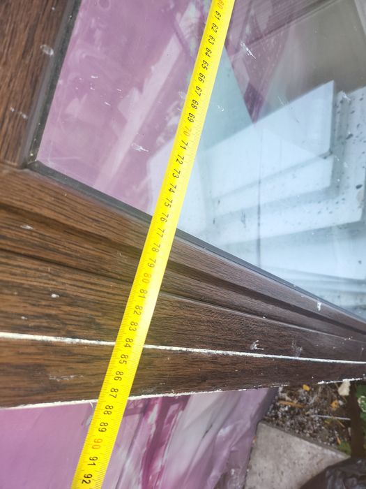 Okno dąb bagienny ciemny brąz