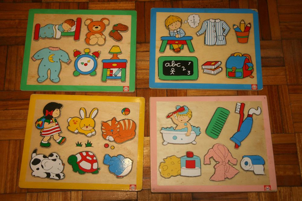 Conjunto 4 Puzzles Madeira da Educa