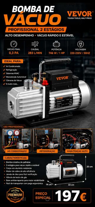 Bomba a vácuo 197€. Oportunidade