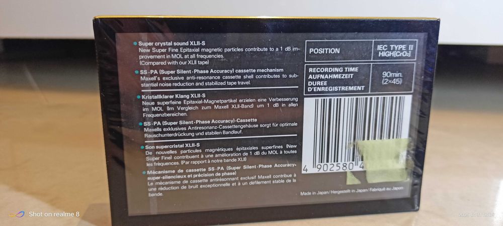 Kaseta magnetofonowa Maxell XL II S90 NOWA