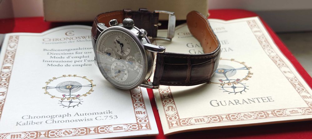 Zegarek Chronoswiss Kairos Automatic Chronograph Aligator Iwc Unikat