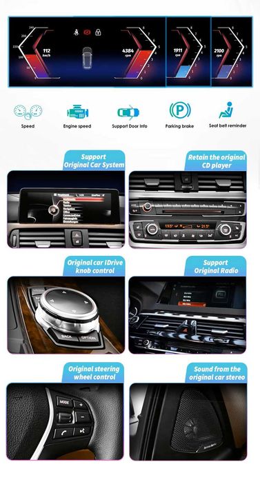 CarPlay Android Auto Radio DAB+ Android GPS WiFi 4G Nawigacja Bluetooth YouTube MP3 MP4 USB BMW X4 F26 Bose