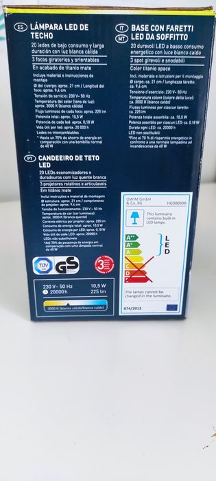 Candeeiro de teto led multifocal