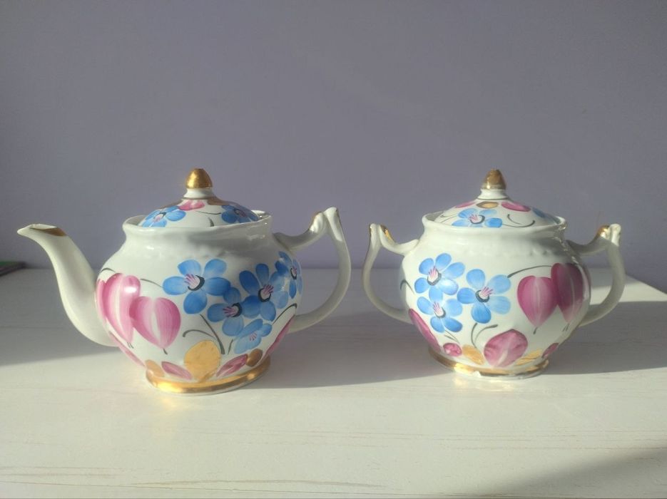 Цукорниця Чайник Вербілки Вербилки ДФЗ СССР ручний розпис