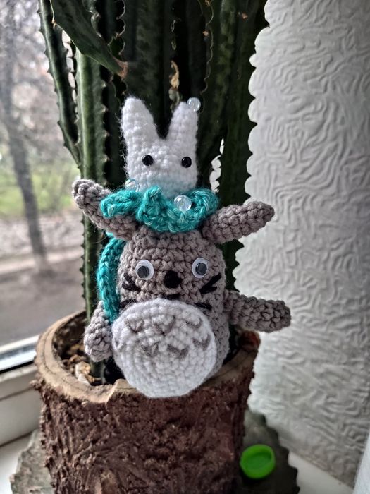 Тоторо в'язана іграшка