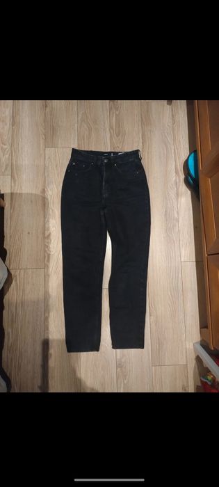 Spodnie Sinsay mom fit czarne XS