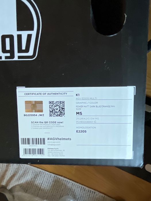 Capacete AGV K1 (Tamanho MS)