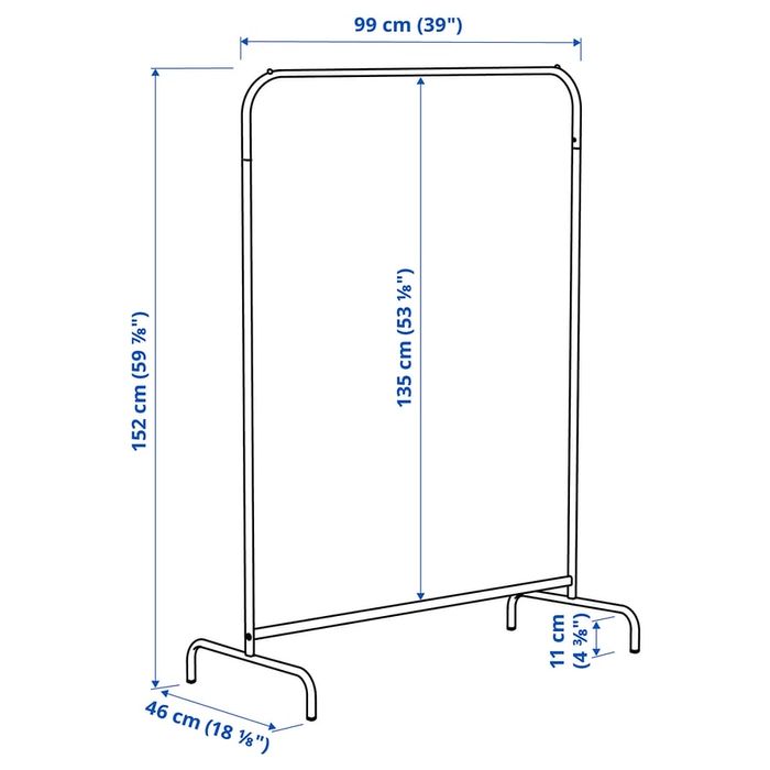 MULIG Suporte p/cabides, branco