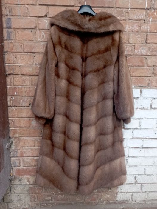 Lux Amerimink GreekFur  XL шуба  цвет соболь шуба норка норковая  шуба