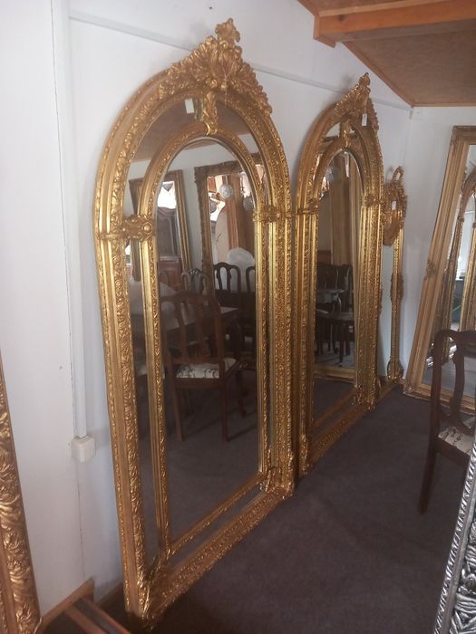 Bardzo duże lustro Barok drewniana rama lustro fazowane