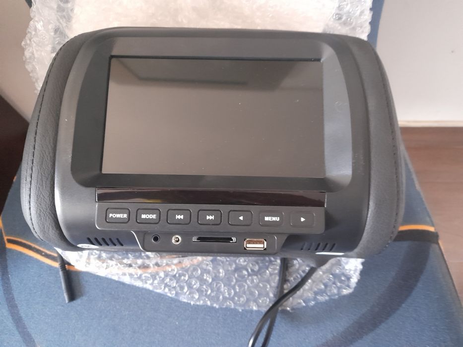 Encosto de cabeça com monitor