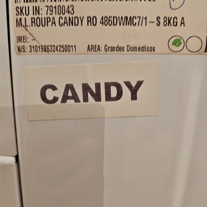 Maquina de lavar roupa CANDY 8Kg  - Eficiencia energética : A