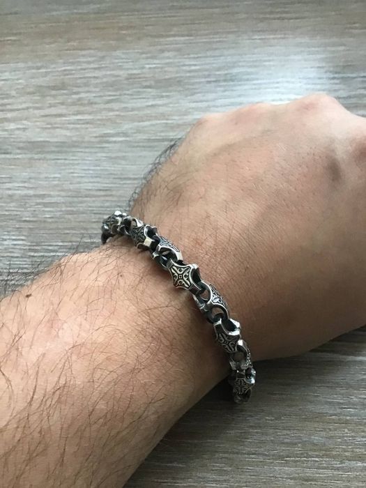 Срібний браслет Baraka 27г чоловічий мужской серебряный браслет 925