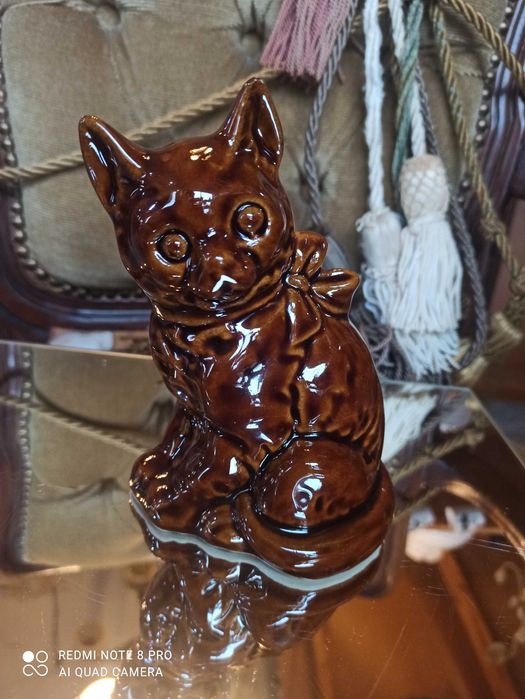 Kot ceramiczny lata 70