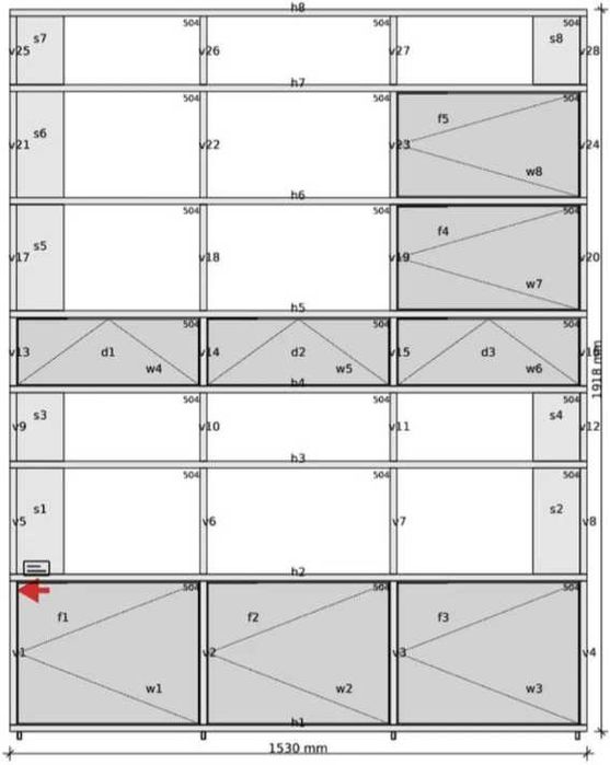 Meble Tylko - nowy regał, Type02 – Snow White, 153x193x32 cm