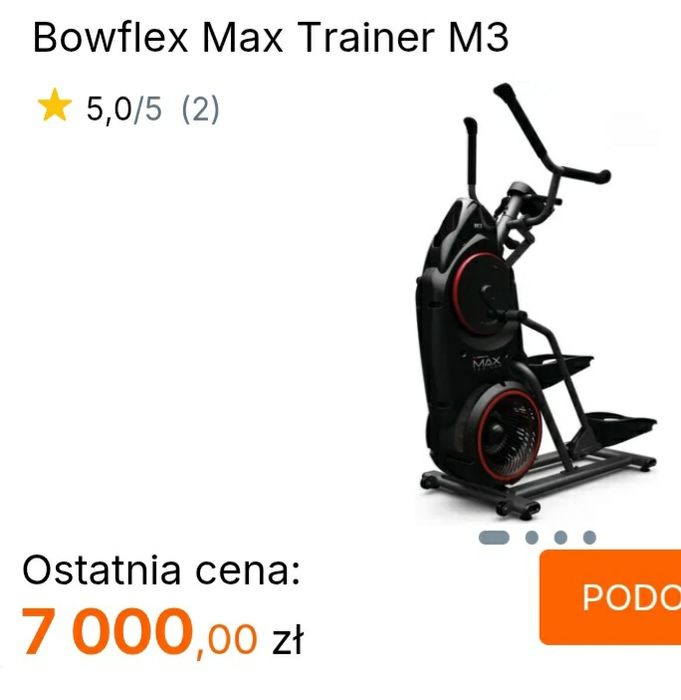 Orbitrek Bowflex M3 (tylko 9h)jak nowy