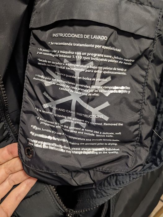 Пуховик куртка на пуху натуральному чорна Zara