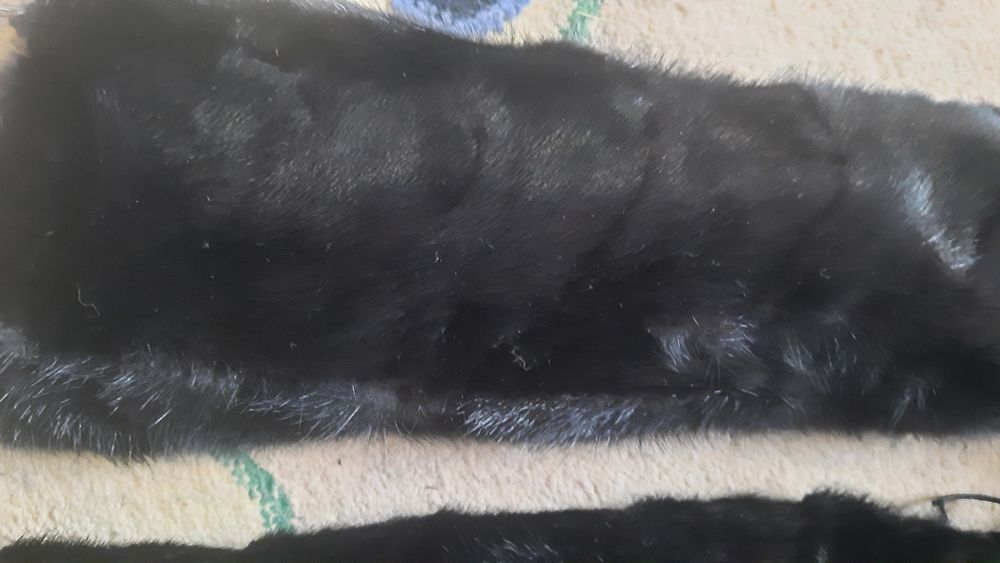 Норкова шуба з кусочків